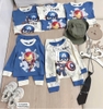 Set 2 bộ thun coton người sắt xanh+ trắng bé trai ( 7-26kg)