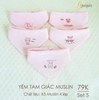 Yếm Tam Giác Muslin Goodmama màu ngẫu nhiên (Set 5 chiếc)