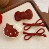 Set kẹp tóc Hello Kitty, nơ đỏ trắng...