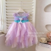 Váy công chúa tiên cá voan nhiều lớp cho bé