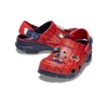 Dép sục crocs Spiderman đỏ đế xanh