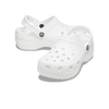 Dép sục Crocs classic platform 2 màu trắng, kem 5 phân cho nữ