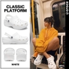 Dép sục Crocs classic platform 2 màu trắng, kem 5 phân cho nữ