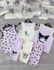 Set 3 bộ cotton sát nách Kuromi màu trắng, tím