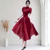 Đầm Gấm Cổ Tàu Thanh Lịch Quyến Rũ. Nữ Women Dress
