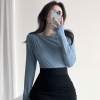 Áo Thun Nữ Basic Tay Dài Lấp Lánh, A-0102, Women