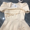 Đầm Dáng A Gân Xước Đính Nơ Ngọc Trai - A-0130- Dress