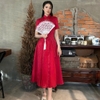 Đầm Gấm Cổ Tàu Thanh Lịch Quyến Rũ. Nữ Women Dress