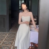 Set Thiết Kế Đầm Xòe 2 Dây Phối Áo Blazer Tay Dài Sang Trọng Cho Nữ .A-0101.Dress Women