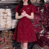 Đầm Ngắn Voan Tơ Lưới Hồng Sang Trọng ( Tặng Kèm Tag). A-0153. Dress. Women