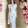- Đầm Lụa Body Dáng Dài Đính Đá Sang Trọng. A-0154 Dress Women