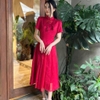 Đầm Gấm Cổ Tàu Thanh Lịch Quyến Rũ. Nữ Women Dress