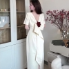 Đầm thiết kế dự tiệc dáng dài đính nơ xinh  ( Tặng kèm hoa). Dress. Women
