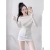 Áo Thun Nữ Basic Tay Dài Lấp Lánh, A-0102, Women