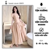 Đầm Voan Tơ Gân Mềm Cao Cấp Thiết Kế Dáng Dài Nhúng Xòe Nhẹ - A-0134, Dress