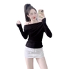 Áo Thun Nữ Basic Tay Dài Lấp Lánh, A-0102, Women