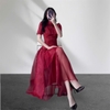 Đầm Gấm Cổ Tàu Thanh Lịch Quyến Rũ. Nữ Women Dress