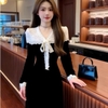 Váy Thun Thiết Kế Dáng Dài Phối Ren Mềm Cao Cấp Thắt Nơ Xinh Xắn Sang Trọng Thanh Lịch cho Phong Cách Thời Trang