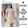 Đầm Thiết Kế Lệch Vai Thắt Nơ Sang Chảnh Dáng Ngắn Tặng Kèm Tag Siêu Xinh .A -0156. Women. Dress