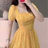 Đầm Voan Tơ Hoa Nhẹ Nhàng, Thanh Lịch. A-0137 .Nữ. Dress. Women