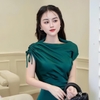 Đầm Lụa Latin Hàn Cao Cấp Rút Dây Sang Trọng. A-0142. Nữ
