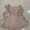-[ New Arrival] Đầm lụa dáng ngắn ( 76cm) xoè nhẹ 2 bảng dây gợn sóng xinh xắn , tôn dáng , vải mịn mát, nhẹ nhàng nữ tính