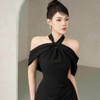 Đầm Dạ Hội Cổ Yếm Tặng kèm tag cài Với Phong Cách Trễ Vai Quyến Rũ.A-0154