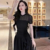 -Đầm Ren Trắng Dáng Dài  Hoa Eo Kiêu Sa .A-0147 .Women. Dress