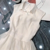 Đầm Voan Ánh Kim Dập Nổi Cao Cấp Hai Lớp Tùng Xòe Thanh Lịch. Nữ. Women. Dress