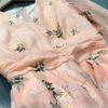 Đầm Voan Hoa Ánh Kim Cao Cấp Tay Dài, Thanh Lịch.  A-0116. Women Dress