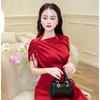 Đầm Lụa Latin Hàn Cao Cấp Rút Dây Sang Trọng. A-0142. Nữ