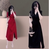 Đầm Thiết Kế Cổ Sơ Mi Thanh Lịch, Xoắn Eo Xẻ Tà Tôn Dáng. A-0120- Nữ Dress Women