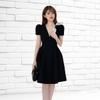 Đầm Cổ V Phối Nơ Thanh Lịch. A-0128. Women Nữ Dress