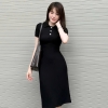 Đầm Thun Dập Nổi Cao Cấp Cổ Sơ Mi Freesize Ôm Gọn Thanh Lịch Cho Nữ – A-089 Women Voi Dress