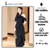 Đầm Dạ Hội Cổ Yếm Tặng kèm tag cài Với Phong Cách Trễ Vai Quyến Rũ.A-0154