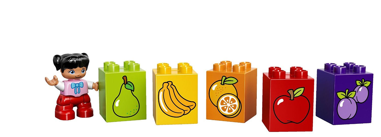 Mô hình Lego và số hoa quả