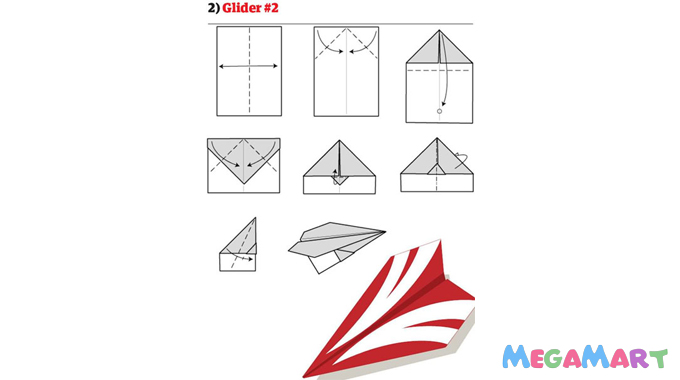 Nhấn vào ảnh để phóng to Cách gấp máy bay giấy cho bé với nhiều kiểu khác nhau 3