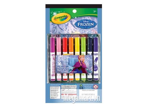 Crayola Bộ bút giấy tô màu 16 bút lông pip-squeaks và tập vẽ 30 trang an toàn với trẻ nhỏ