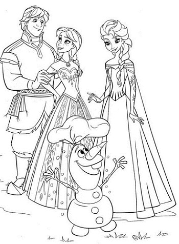 Tranh tô màu Elsa và Anna 24 « in hình này