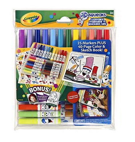 Crayola Bộ bút lông mini, vở và sticker tô màu độc đáo