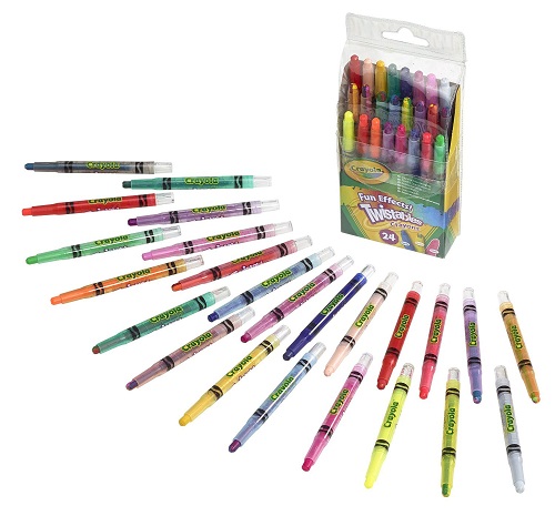 Crayola Bút sáp 24 màu ánh nhũ với 24 màu để bé tha hồ sáng tạo