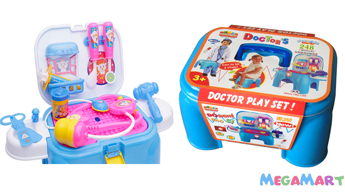Giới thiệu bộ đồ chơi trẻ em kết hợp ghế ngồi nổi tiếng thương hiệu Nhựa Chợ Lớn - Bộ đồ chơi ghế ngồi kết hợp đồ chơi bác sĩ cho cả bé trai và bé gái