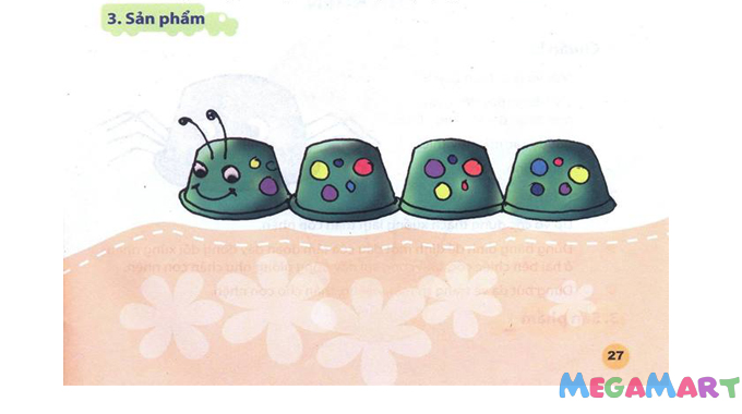 Nhấn vào ảnh để phóng to Bố mẹ hãy cùng bé học cách làm đồ chơi mầm non từ những vật dụng đơn giản như chú sâu này nhé