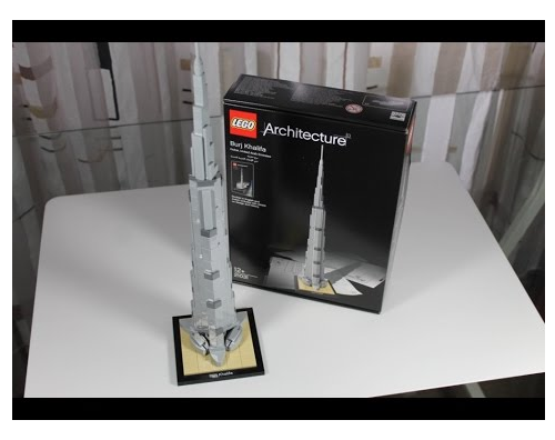 Trọn bộ mô hình Lego Architecture 21031 - Tòa Nhà Chọc Trời Burj Khalifa sau khi hoàn thành