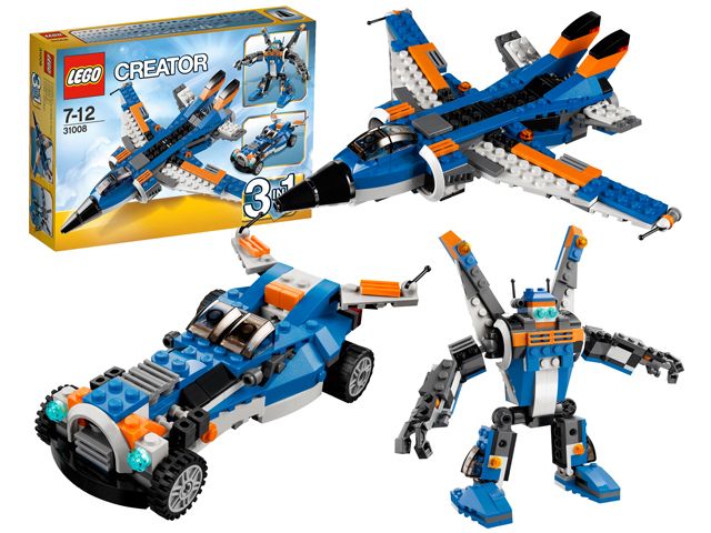 Toàn bộ các mô hình mà bé có thể tạo ra với bộ xếp hình Lego Creator 31008 - Máy Bay Sấm Chớp