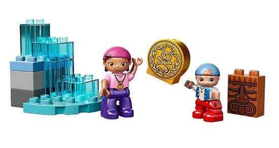 Các mảnh ghép trong bộ Lego Duplo 10513 - Hòn Đảo Huyền Bí có kích thước lớn