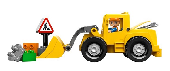 Chiếc xe ủi trong bộ xếp hình Lego Duplo 10520 - Máy Xúc Lớn