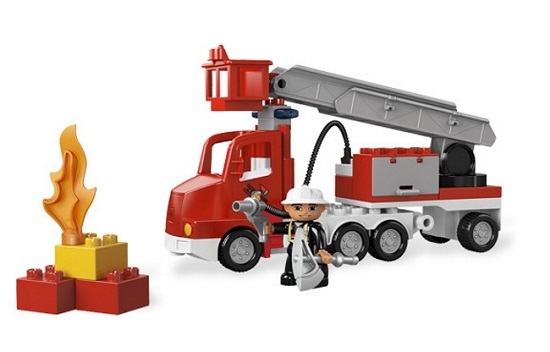 Lego Duplo 5682 - Xe Cứu Hỏa với các chi tiết to