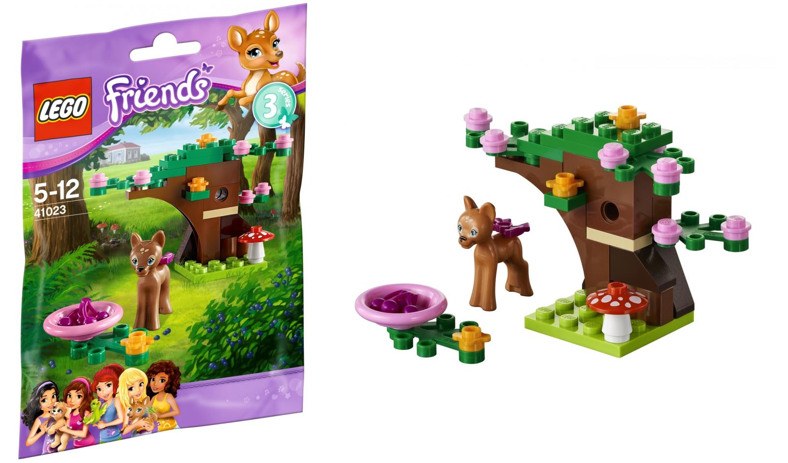 Trọn bộ các chi tiết có trong Lego Friends 41023 - Rừng Cho Hươu Con