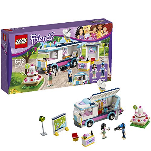 Tron bộ sản phẩm và mô hình mà bé sẽ có được trong bộ xếp hình Lego Friends 41056 - Xe Thông Tin Thành Phố